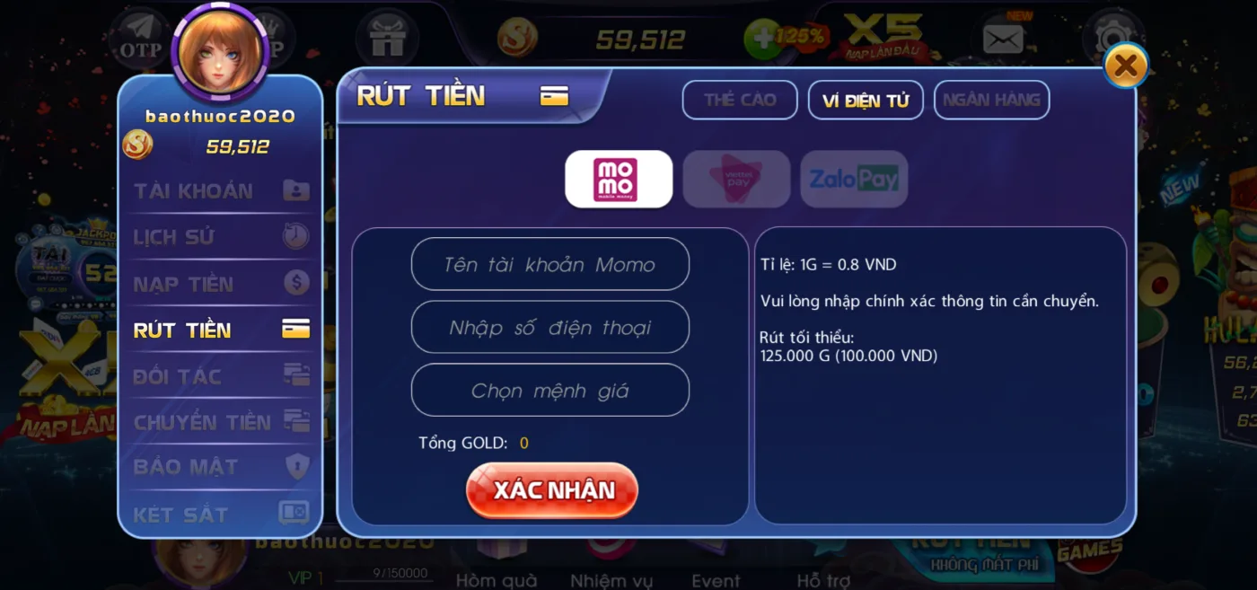 hướng dẫn rút tiền sanvip